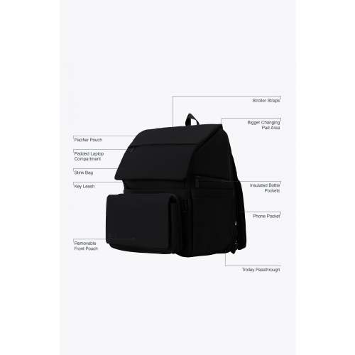 BÉIS 'The Ultimate Diaper Backpack' in Black - Best Backpack Diaper Bag in Black