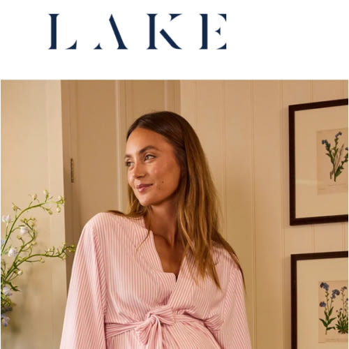 LAKE | Women | DreamModal Pajamas | Sandstone Pencil Stripe Maternity Kimono Bundle