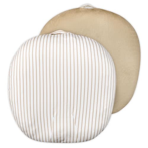 CARUILI Newborn Lounger Cover for Girls Boys, Removable Soft Baby Lounger Cover 1 Pack, Reversible Infant Lounger Cover Fleece, Light Brown (Only Cover)