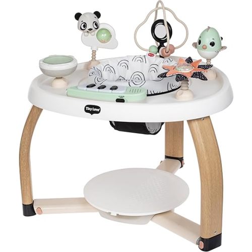 Tiny Love 5-in-1 Here I Grow Stationary Activity Center – Black & White Décor Collection, Black & White