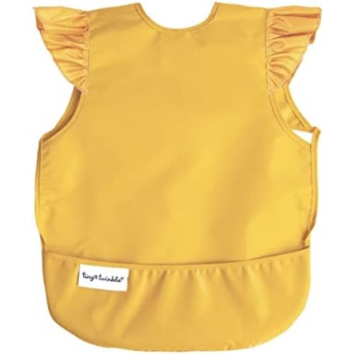 Tiny Twinkle Mess Proof Baby Bib - Waterproof Toddler and Baby Apron Bib - Machine Washable - PFAS and BPA Free