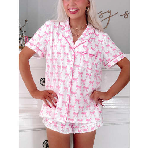 Little Bow Sleep Preppy Bow Pajama Set | Sassy Shortcake