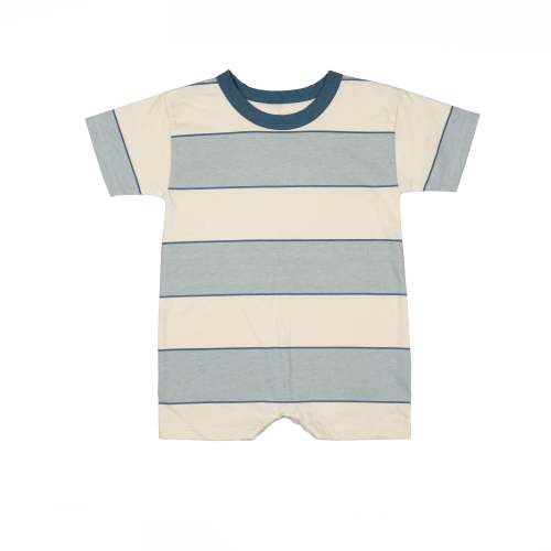 S/S Romper - Ocean Stripe