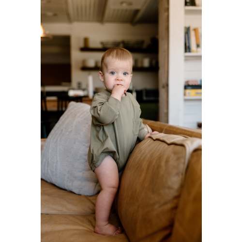 Harley Pocket Romper in Green – Winnie + Crew