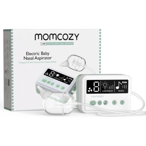 Momcozy Nasal Aspirator for Toddler, 65kPa Electric Nose Aspirator for Toddler, Baby Nose Sucker with 9 Suction Levels, 3 Silicone Tips, Nose Cleaner