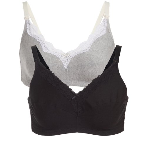 Loving Moments by Leading Lady Maternity Nursing Wireless Bra, Style L347, 2-Pack