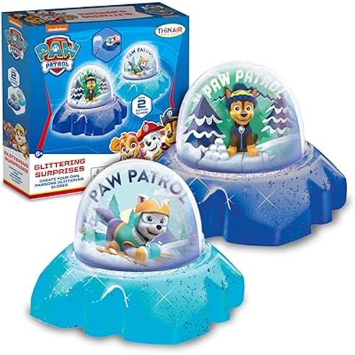 PAW Patrol DIY Glitter Globe Kit – Make Your Own Snow Globe Craft Set for Kids – Build Your Own Water Globes with Glitter, Molding Clay & Printed Designs