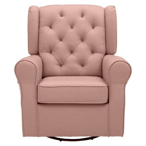 Delta Children Emma Nursery Glider Swivel Rocker Chair - Blush
