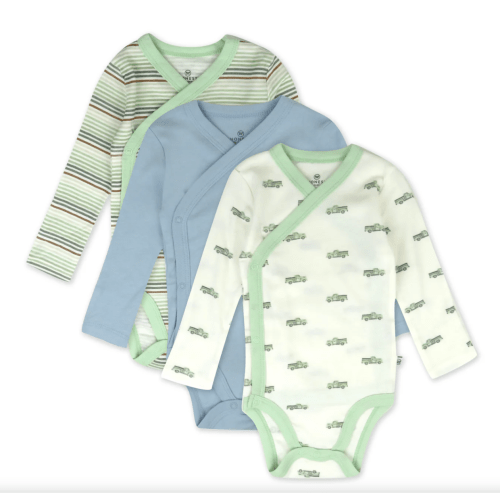 3-Pack Organic Cotton Long Sleeve Side-Snap Bodysuits | Honest Baby Clothing