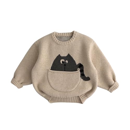 Cherie Kids 100% Cotton Toddler Baby Boy Girl Unisex Knit Pullover Sweater Fall Winter Outfits 0-5T