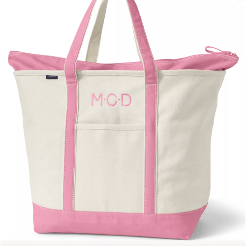 Medium 5 Pocket Open Top Canvas Tote Bag | Lands' End