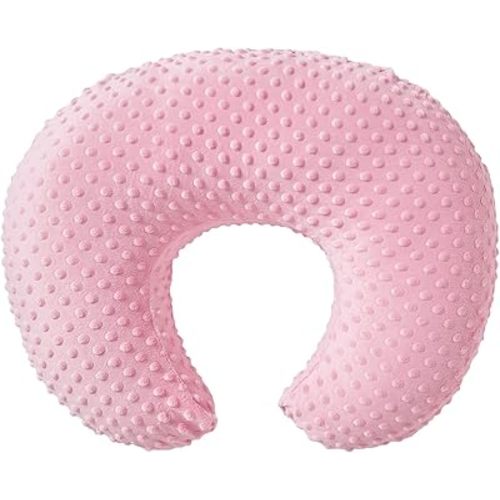 Baby Nursing Pillow Cover, Nursing Pillow Slipcovers for Breastfeeding Moms, Ultra-Soft Fit Standard Infant Nursing Pillows for Infant Newborn Baby Boy Girl (Candy Pink)