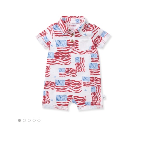 Majestic Flags Organic Cotton Baby Boy Romper 0-3 month