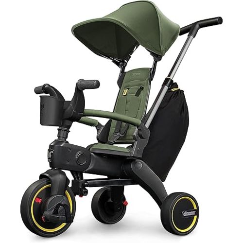 Doona Liki Trike S3, Desert Green - 5-in-1 Compact, Foldable Tricycle - Suitable for Toddlers 10 to 36 Months