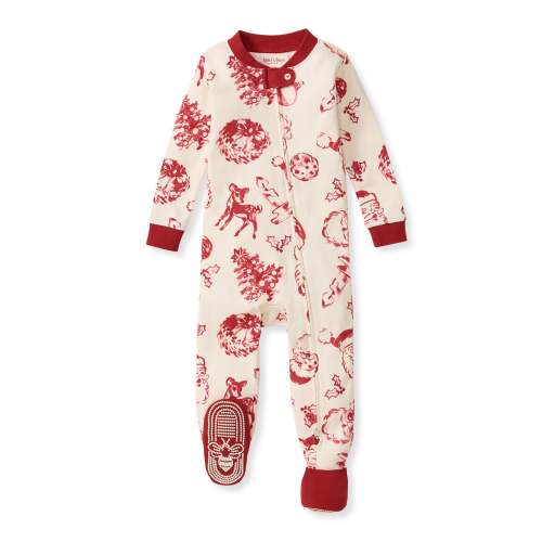 Nostalgic Christmas Sleeper Footed PJs | Burt’s Bees Baby® – Burt's Bees Baby