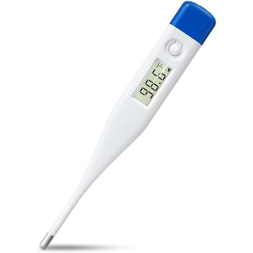 Berrcom Digital Thermometer for Adults, Kids, and Babies, Oral Rectal Underarm Medical Thermometer with Fever Alarm and C/F Switchable