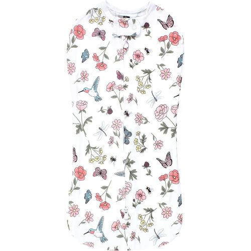 Hudson Baby Infant Girl Sleep Pod, Hummingbird Garden, 0-2 Months