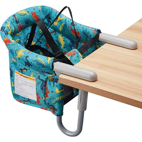 Hook On Chair, VEEYOO Clip On High Chair Folding Fast Table Chair with Storage Bag, Portable Baby Feeding Seat Attach to Table for Home and Travel