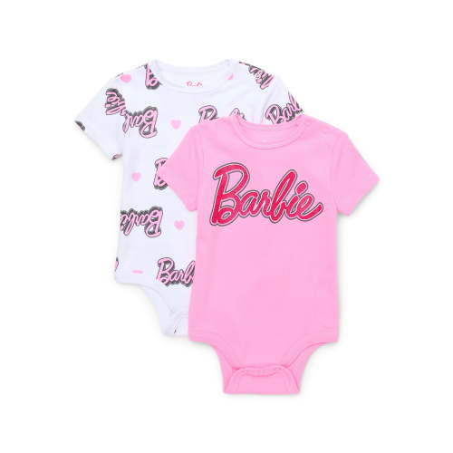 Barbie Baby Girl Bodysuits, 2-Pack, Sizes 0/3 Months-24 Months
