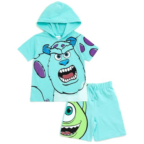 Disney Hooded T-Shirt and French Terry Shorts Outfit Set Toddler to Big Kid Sizes (2T - 10-12)