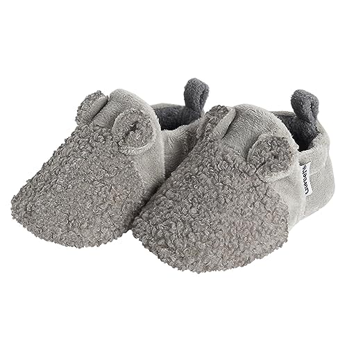 Gerber Unisex-Baby Fleece Lined Non Skid Soft Slipper Booties with Ears