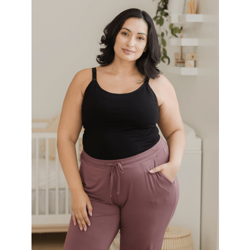 FSA/HSA Eligible -Sublime® Bamboo Hands-Free Pumping & Nursing Camisole | Black - Kindred Bravely