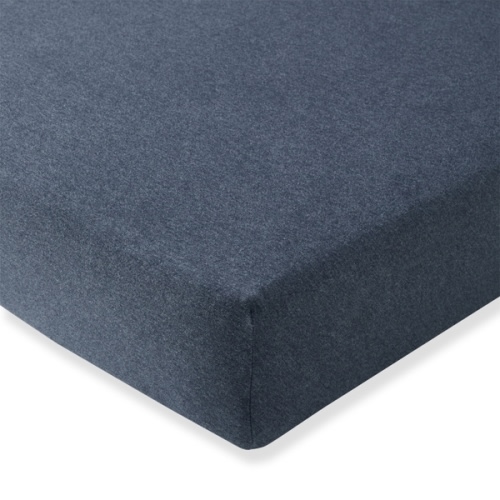 Solid Organic Cotton Fitted Crib Sheet Nightfall