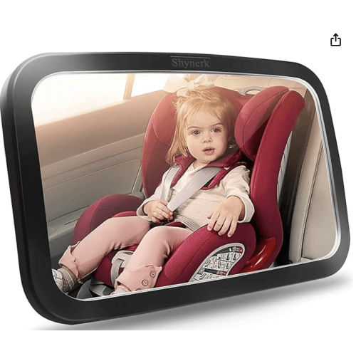 Shynerk Baby Car Mirror, Safety Car Seat Mirror for Rear Facing Infant with Wide Crystal Clear View, Shatterproof, 360° Rotation, Crash Tested and Certified