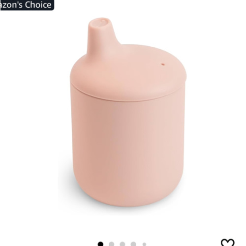 mushie 100% Silicone Baby Sippy Cup | 6 Months+ (Blush)