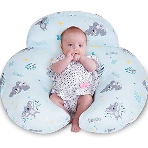 Nursing Pillow for Breastfeeding, Breastfeeding Pillows for More Support for Mom and Baby, with Plus Size Ergonomic Design and Removable Cotton Cover, Blue