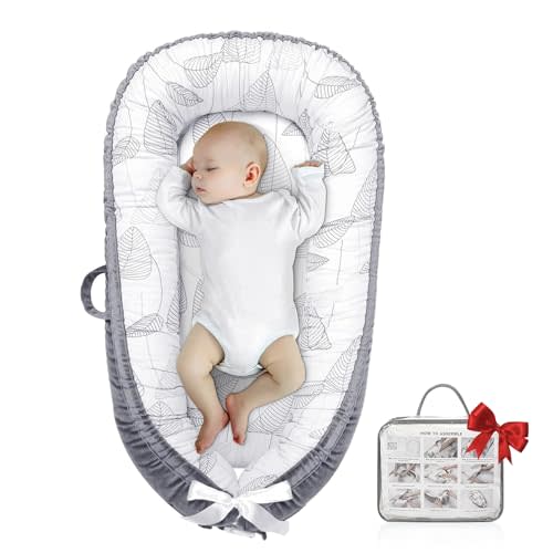 Baby Lounger Cover, protable Baby Lounger, Baby Snuggle Lounger me, Baby Gift, Adjustable Baby Lounger, line Leaves Baby Lounger