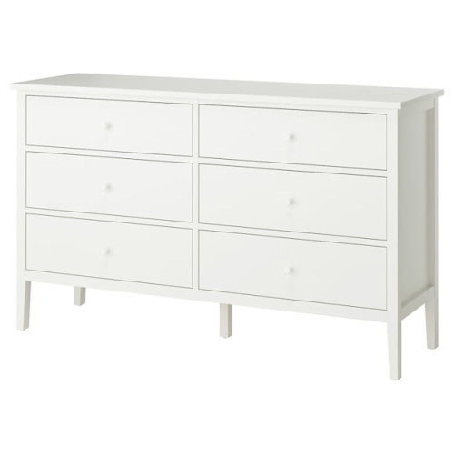 Dresser / Changing Table - GULLABERG 6-drawer dresser - white/anchor/unlock function 66 1/8x18 7/8x39 3/8 "