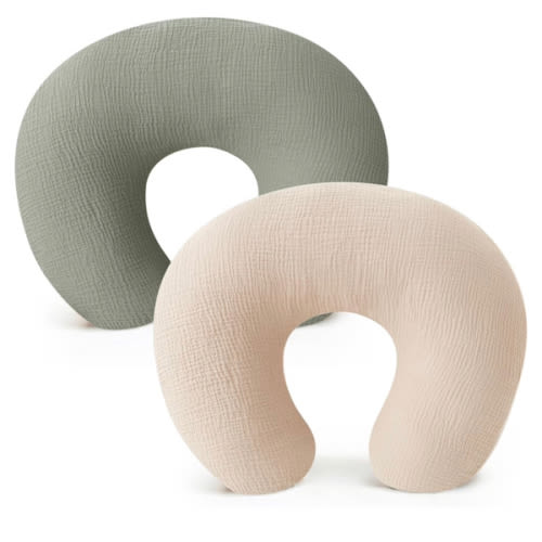Amazon.com : Konssy Muslin Nursing Pillow Covers, Soft and Cute Nursing Covers for Breastfeeding Pillows, Ideal for Newborn Baby Boys and Girls (Fog Green, Cream) - 2 Pack : Baby