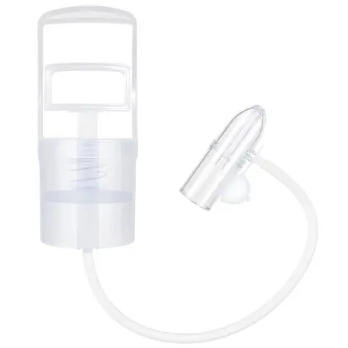 Nasal Aspirator for Baby, Baby Nose Sucker, Booger Sucker with Hand Pump and Non-Invasive Tip to Clear Clogged Passages and Boogers (Translucent White, Standard)