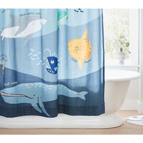 Save Our Seas Shower Curtain, Shower Curtain, Multi