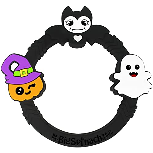 BIGSPINACH Halloween Baby Toy Gothic Baby Teether Ring Baby Stuff Teething Toy (Bat)
