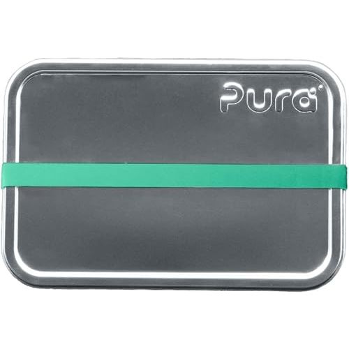 Pura Lunch Containers | Kitchen Food Storage Containers with Lids | Meal Prep Reusable Bento Box | Stainless Steel Lunch Box for For All Ages - Small