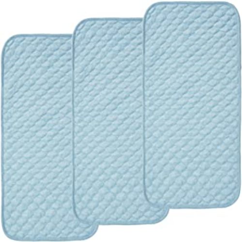 BlueSnail Quilted Thicker Waterproof Changing Pad Liners, 3 Count (Blue)