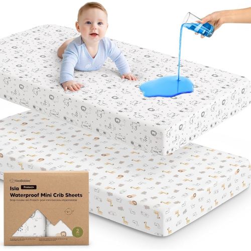 2-Pack Waterproof Crib Sheets
