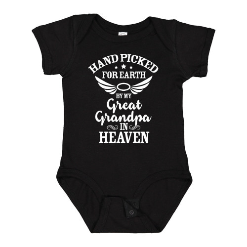 Inktastic Handpicked for Earth by My Great Grandpa in Heaven Boys or Girls Baby Bodysuit