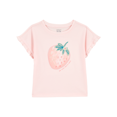 Baby Strawberry Short-Sleeve Fashion Top - Pink - Carter's | Carter's