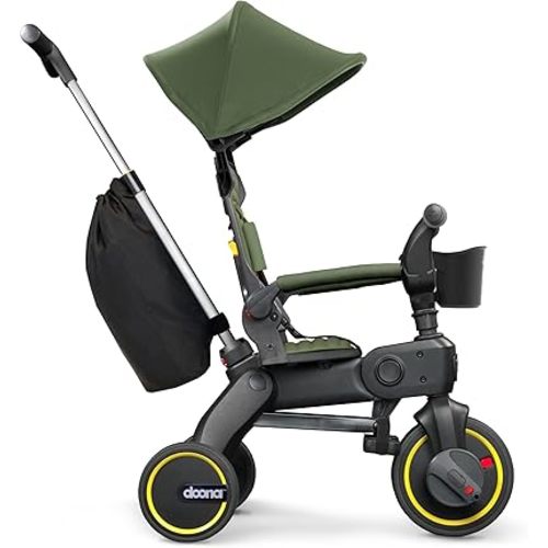 Doona Liki Trike S3, Desert Green - 5-in-1 Compact, Foldable Tricycle - Suitable for Toddlers 10 to 36 Months