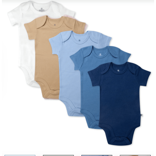 5-Pack Organic Cotton Short Sleeve Bodysuits | Honest Baby Clothing