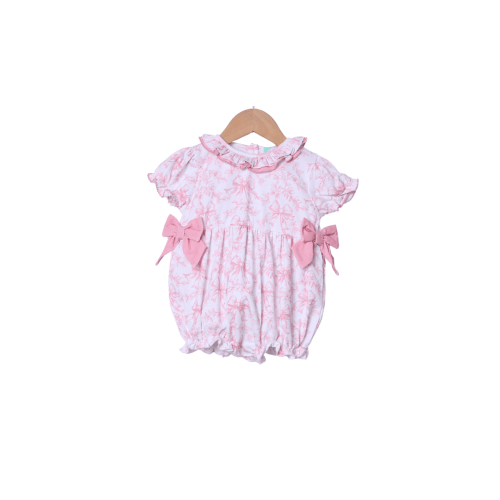 Pink Bow Toile Knit Bubble