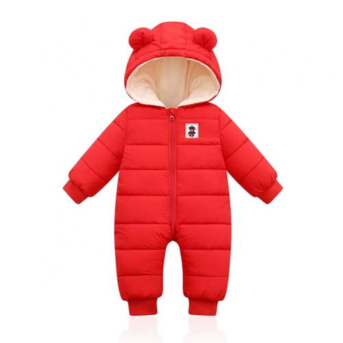 XBASW Baby Newborn Boys Girls Winter Warm Jumpsuit Jacket Ear Hooded Romper Thick down Onesies Coat 0-12M