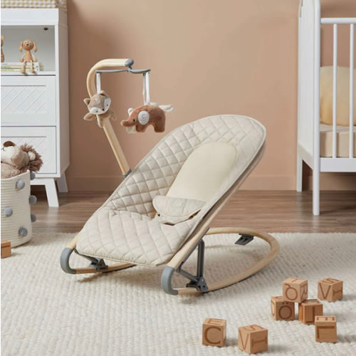 Raven Rocker - Natural: Foldable Baby Bouncer | Mocka