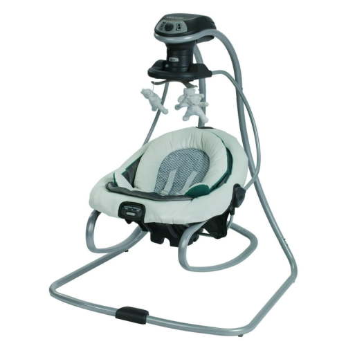 Graco Multi-Directional DuetSoothe Swing and Rocker, Removable Seat, Sapphire Blue, Infant