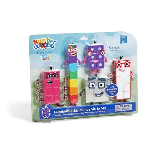 hand2mind Numberblocks Friends Six to Ten: Educational Math Figures, Kindergarten Counting Kit, 1-2 Players