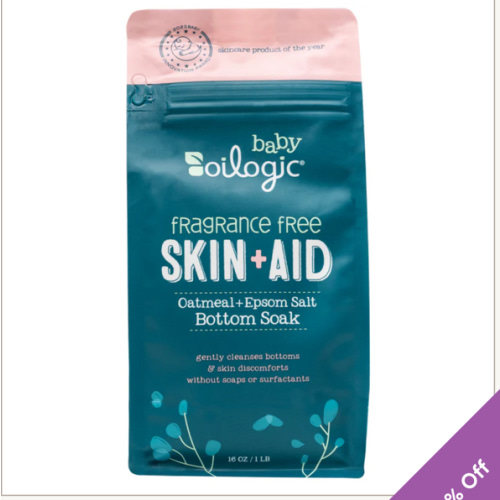 Oilogic Baby Skin+Aid Bottom Soak - Soap Free, Fragrance Free