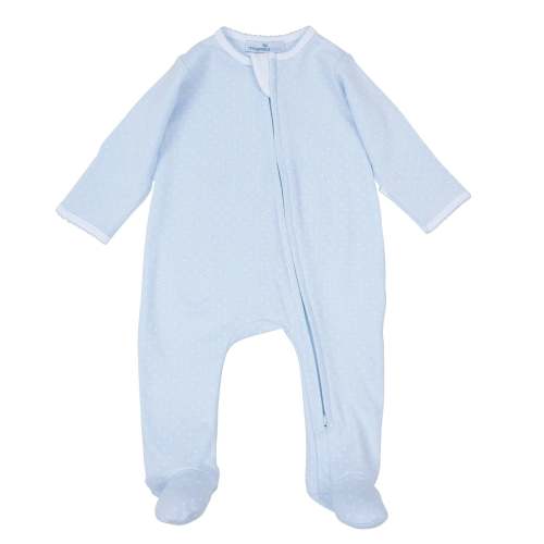 Simply Sweet Zip Footie - Blue | The Little Lane Shop